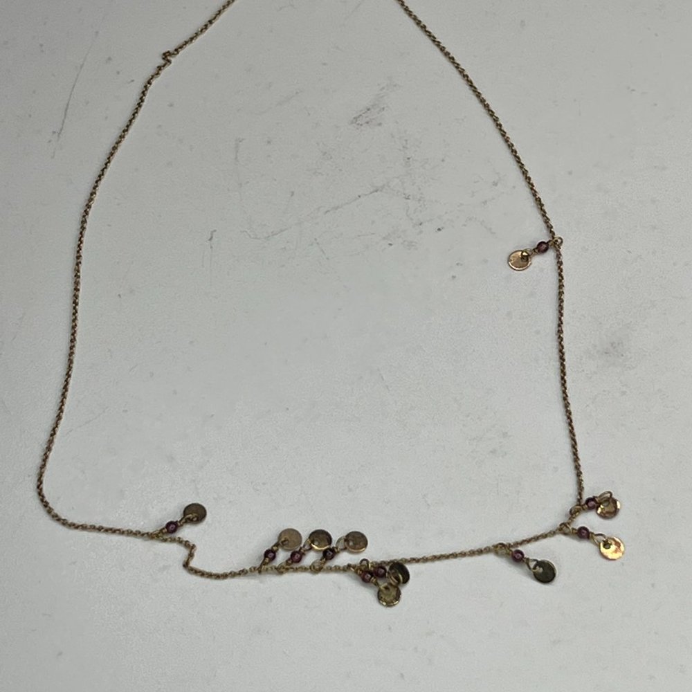 5 OCTOBRE GOLD & VIOLET EVENING NECKLACE | WOMENS - Picture 5 of 5